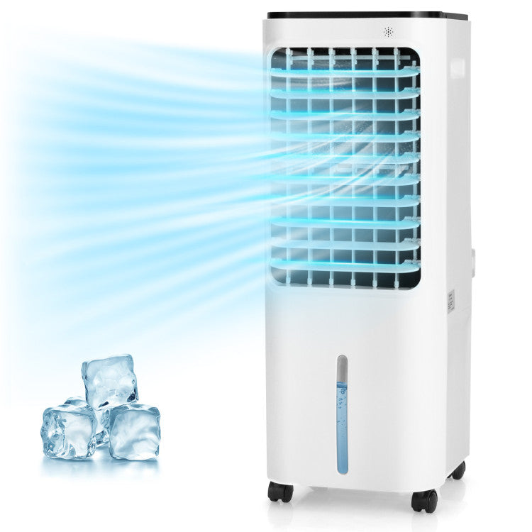 4-in-1 Portable Air Conditioner & Evaporative Air Cooler with 12L Water Tank and 4 Ice Boxes