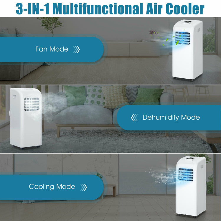 8000 BTU Portable Air Conditioner with Dehumidifier Function