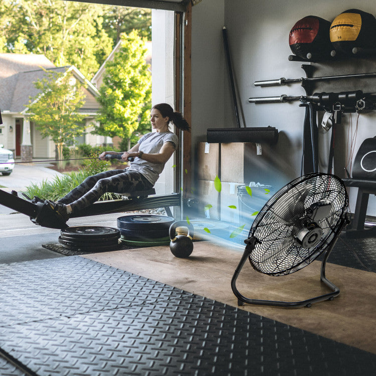 20 Inch High-Velocity Floor Fan with 3 Wind Speeds